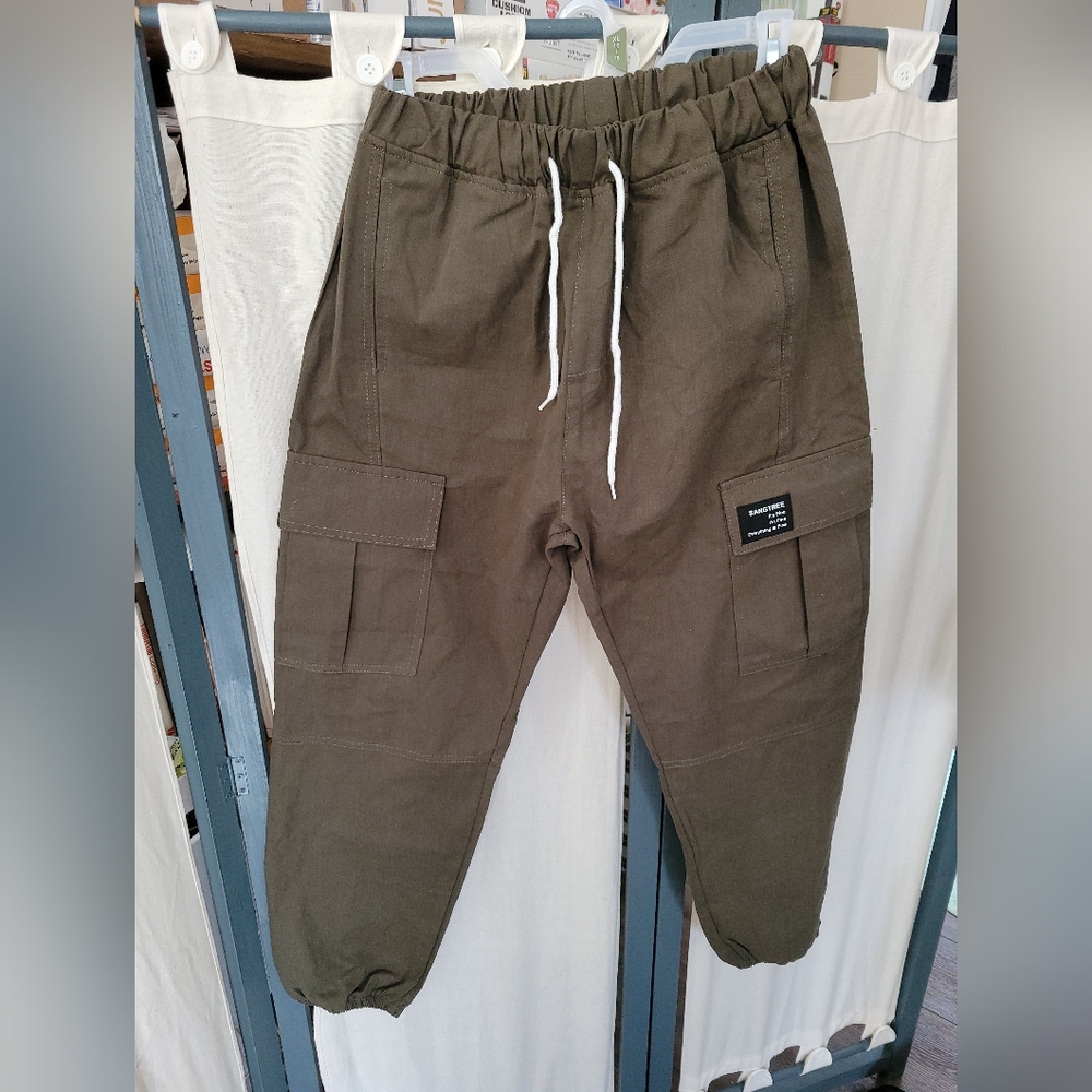 (4274) Sangtree Cargo Pants, Size S, Green,